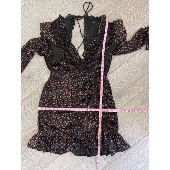 ASOS DESIGN Velvet Animal Print Party Dress Size 6 - Picture 9 of 10